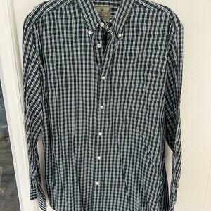 Beretta Men's Green and White Checkered Shirt